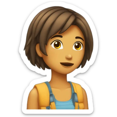 Chica adolescente mandando besos sticker