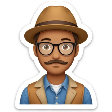 Bobo hipster fan d’expositions d’art sticker