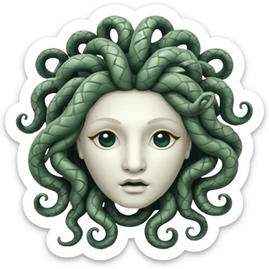 marble medusa head sticker