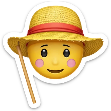 One piece straw hats flag as an emoji sticker