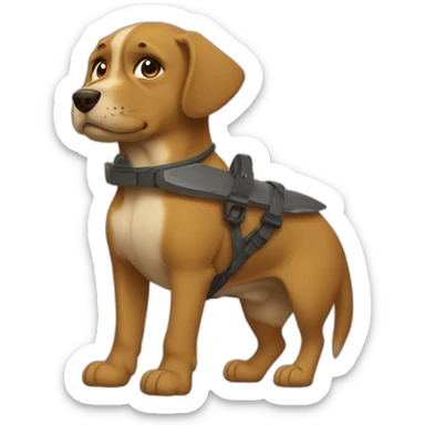 Dippy Dawg like a warrior sticker