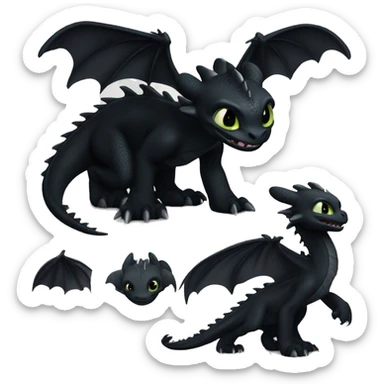 Toothless dragon night fury  sticker