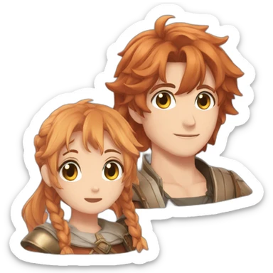 naufumi avec raphtalia et filo sticker