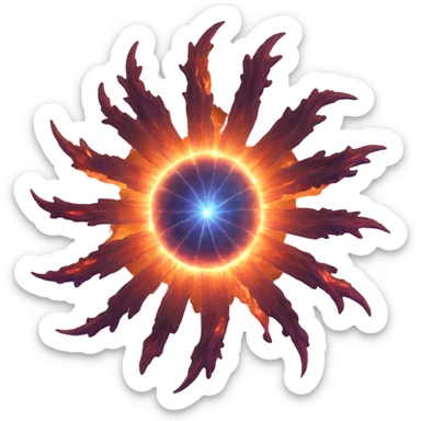 detailed supernova with expanding shock waves sticker