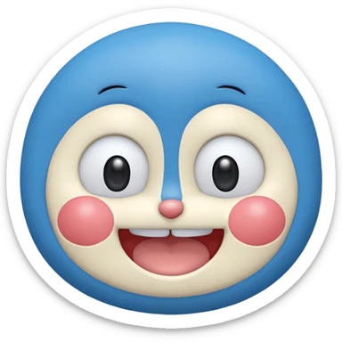 Doraemon sin orejas  sticker