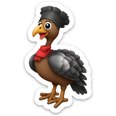 Christian turkey given thanks to God ￼ sticker