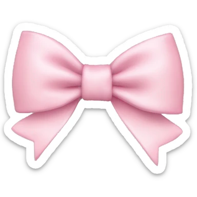 light pink bow sticker