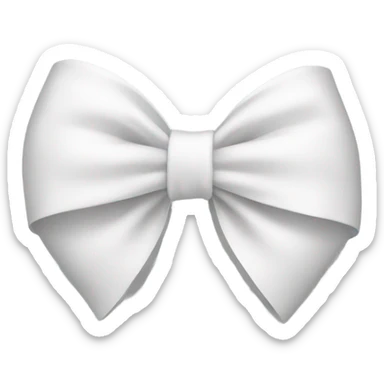 White bow on white bow sticker