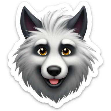 Emo furry wolf alpha  sticker