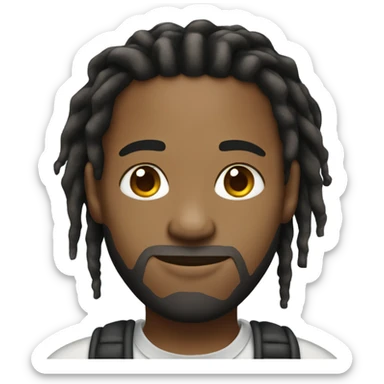 Light skin Black man with dread Locs  sticker