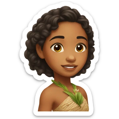 Moana when she was child  sticker