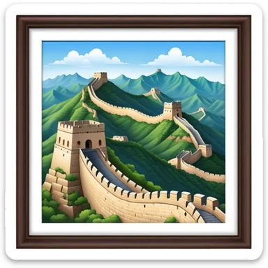 great wall of china, no frame sticker
