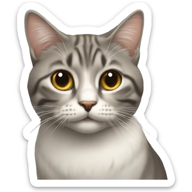 Gata com um bolo sticker