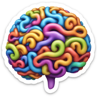 Disassociating brain confused sticker