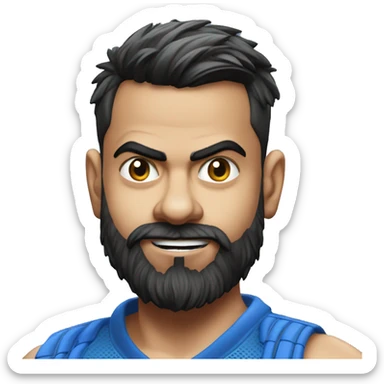 Virat kohli with cool batting style sticker