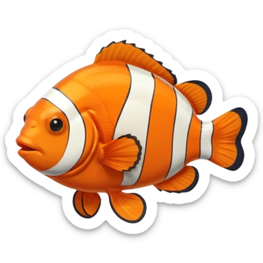 Full body of a clownfish  sticker
