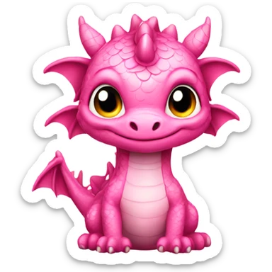 cute pink dragon sticker