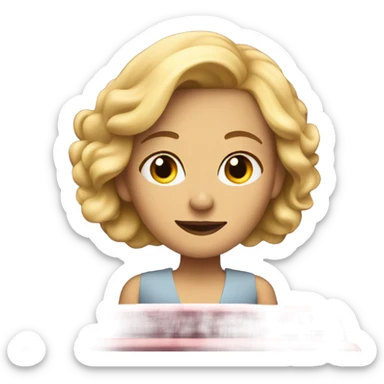 Blonde Lady at the theatre sticker
