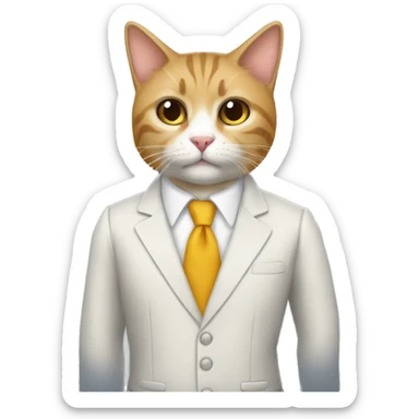 Gato con traje de ladron sticker