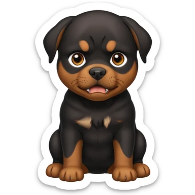 Perrita rottweiler flaca molesta sticker