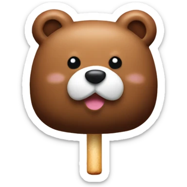 Bear-shaped marshmallows sticker