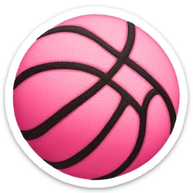 Pink basketball  sticker