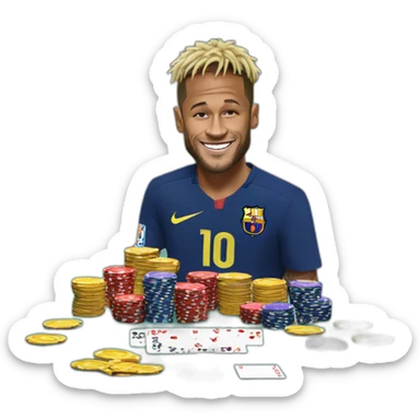 Neymar jr qui joue au casino sticker