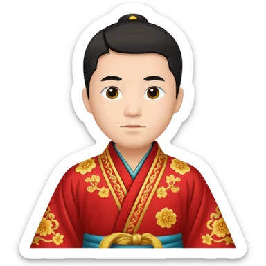 chinese male in 1800s sticker