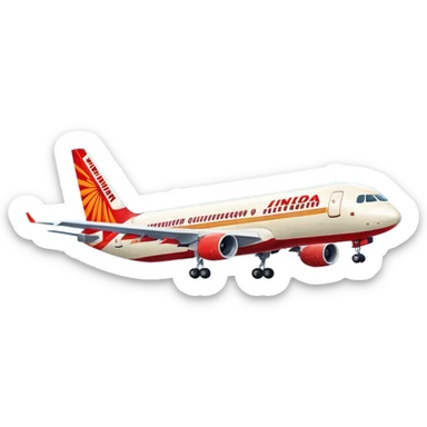 Air india taking off from airport sticker