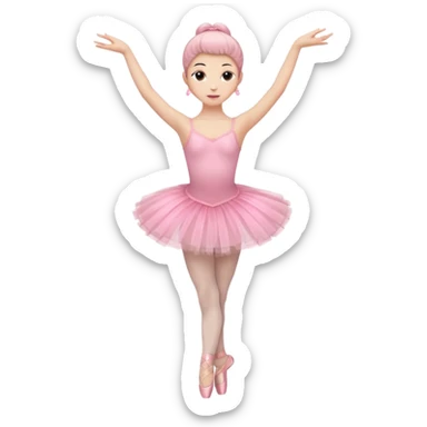 full body balet with pink tutu sticker