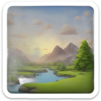 Beautiful landscape sticker
