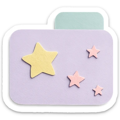 soft pastel cute tab divider with tiny stars sticker