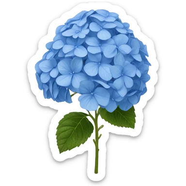 Blue hydrangea sticker