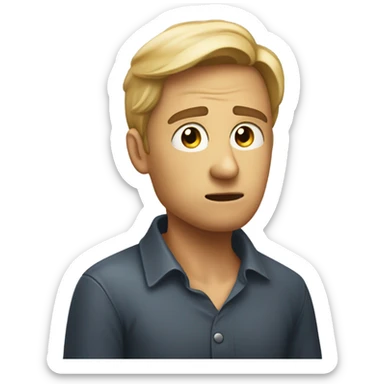 Side eyeing someone doing something stupid sticker