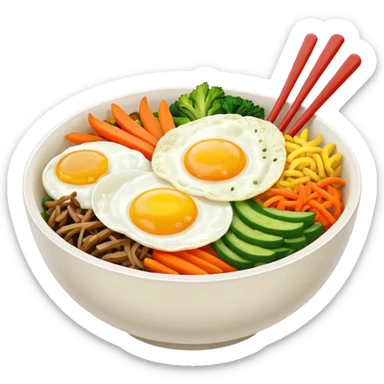 Create an emoji for Korean bibinba  one egg sticker