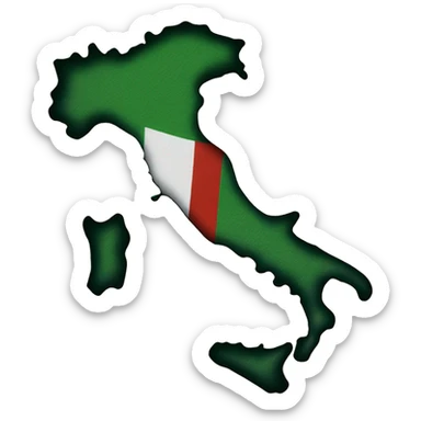 the outline of italy  sticker