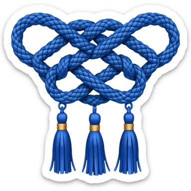 geometric knot with tassels sticker