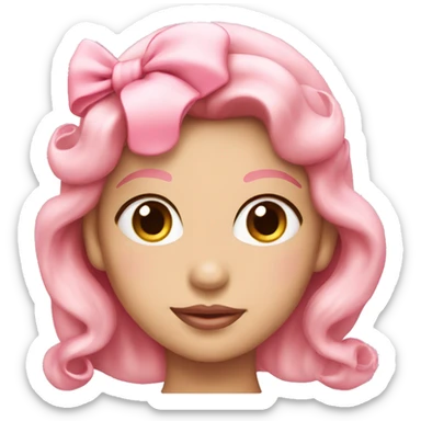 Pink coquette princess bow sticker