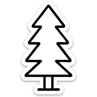 pine tree with extra branches sticker