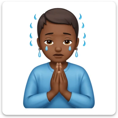 😭+🙏🏿 sticker