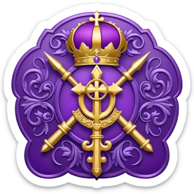 Archibishop emblem violet sticker