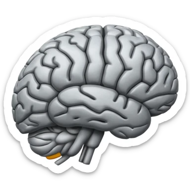 Brain image sticker