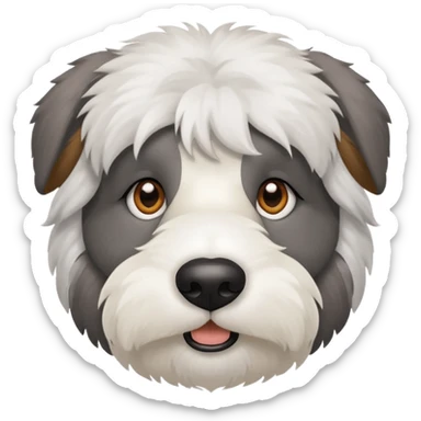 Perro viejo pastor inglés sticker