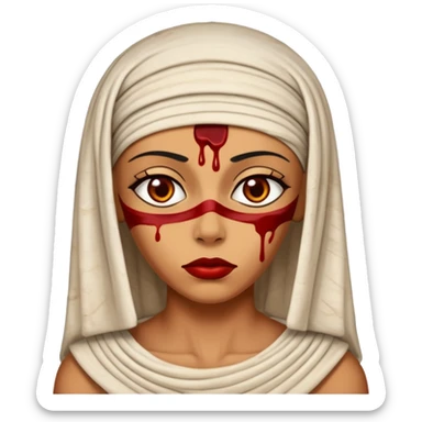 halloween mummy egyptian blood stains funny  sticker
