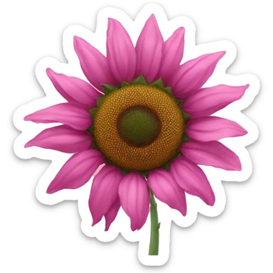 Pink sunflower sticker