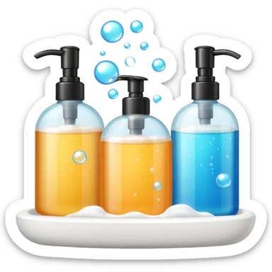 Soap and shampoo sticker
