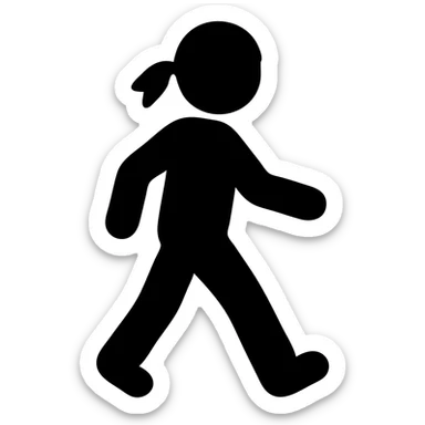 walking person in durag sticker