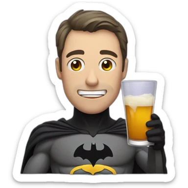 Batman drinking alcohol  sticker