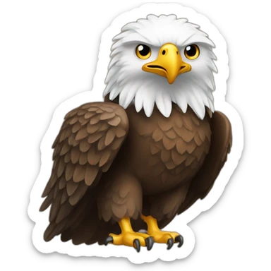 An eagle that carries the word FOREVER _RAC sticker