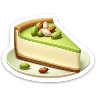 Pistachio almond cheesecake slice sticker